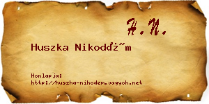 Huszka Nikodém névjegykártya